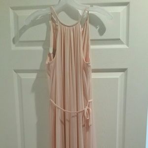 David's Bridal Bridesmaid Halter Dress with Sash